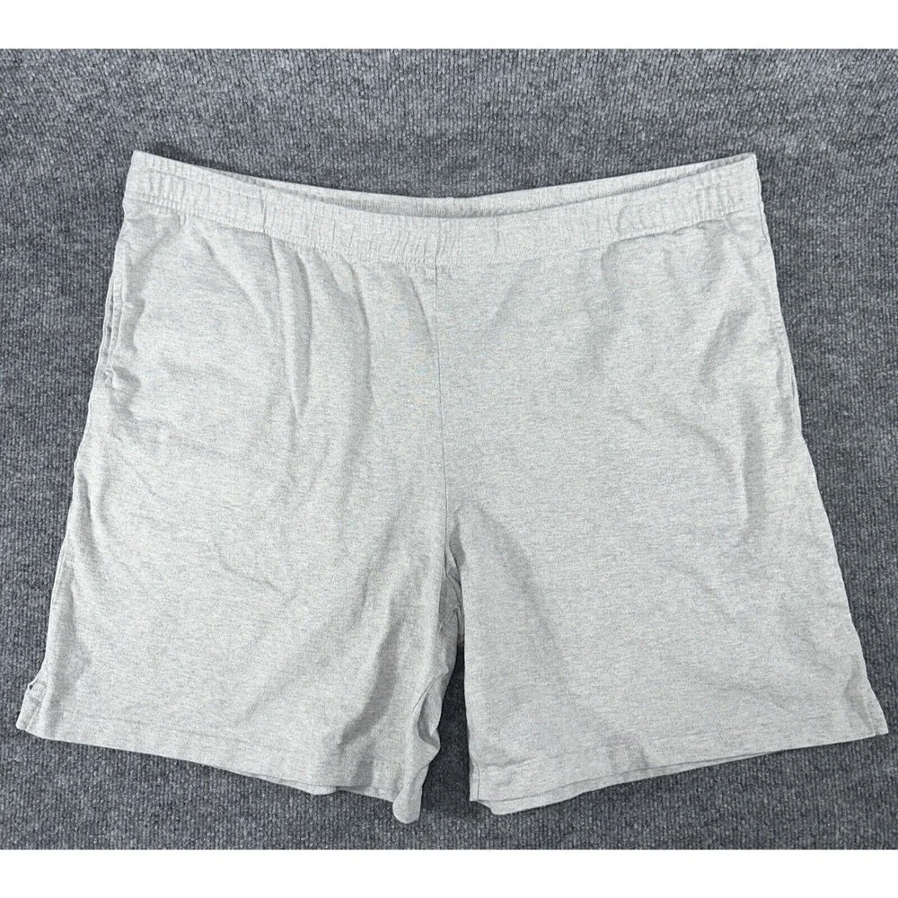 Lands End Drawstring‎ Shorts Mens Size XXL 44 46 Gray Pull-On Stretch Pockets